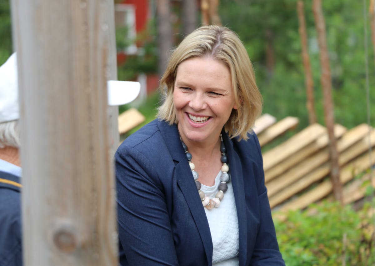 Eldre- og folkehelseminister Sylvi Listhaug på Jotuntoppen.