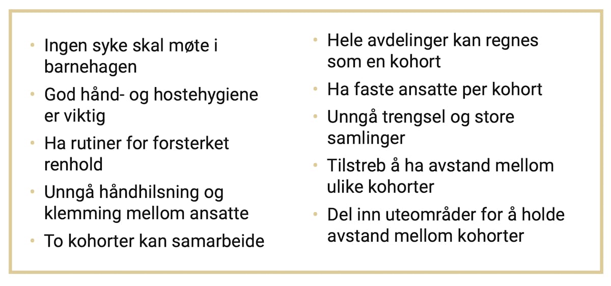 Trafikklysmodell gult nivå i barnehagene