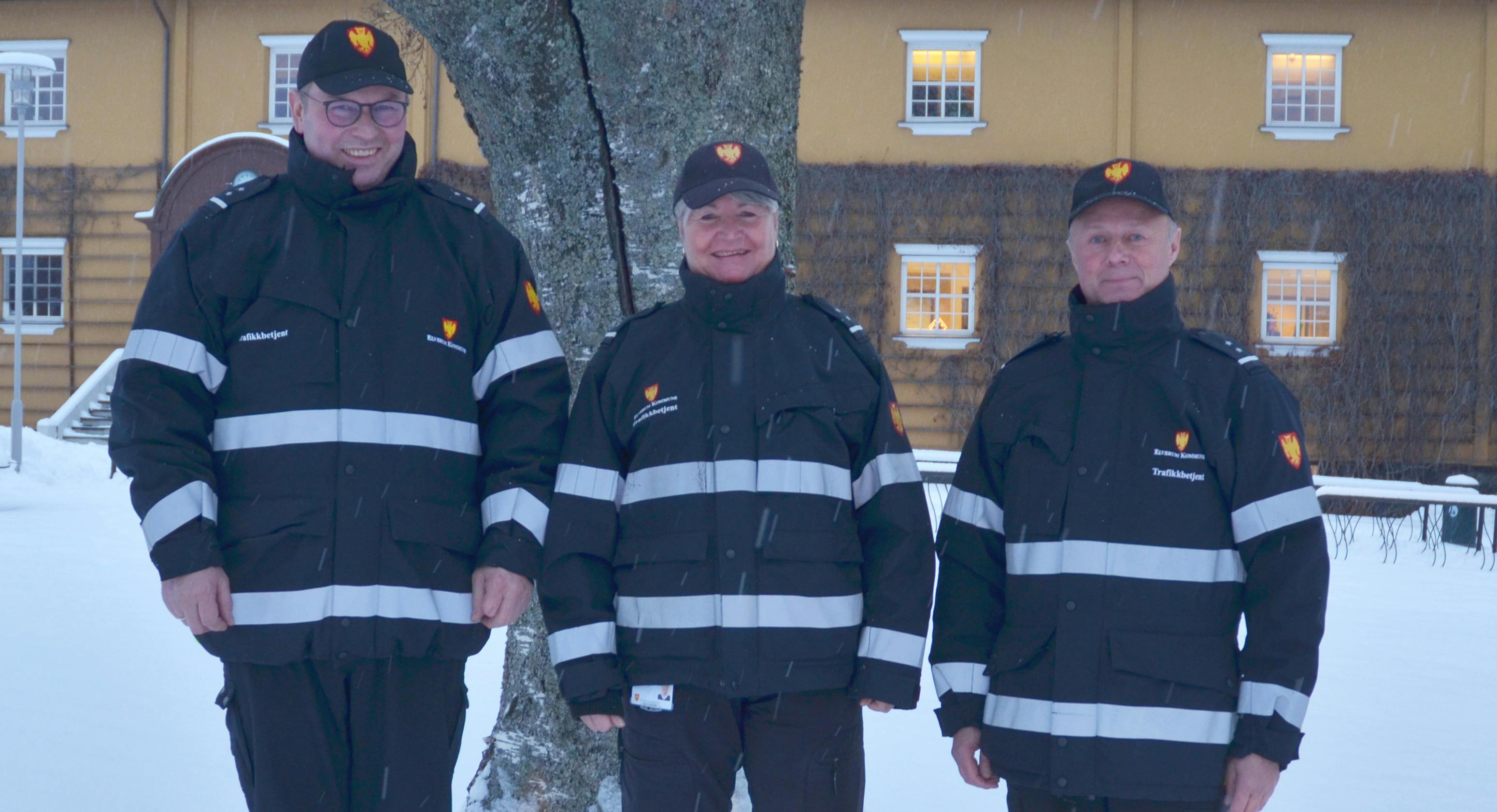 Trafikkbetjentene - fra venstre: Alf-Helge Rask,Eva Skogen Andersen og Knut Olav Høiåsen